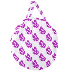 Purple Butterflies On Their Own Way  Giant Round Zipper Tote by ConteMonfrey