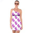 Purple Butterflies On Their Own Way  One Shoulder Ring Trim Bodycon Dress View1