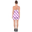 Purple Butterflies On Their Own Way  One Shoulder Ring Trim Bodycon Dress View2