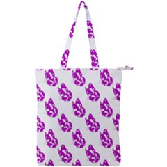 Purple Butterflies On Their Own Way  Double Zip Up Tote Bag by ConteMonfrey