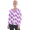 Purple Butterflies On Their Own Way  Velvet Zip Up Jacket View1