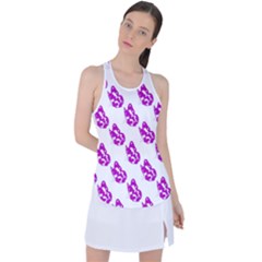 Purple Butterflies On Their Own Way  Racer Back Mesh Tank Top by ConteMonfrey