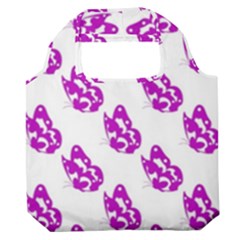 Purple Butterflies On Their Own Way  Premium Foldable Grocery Recycle Bag by ConteMonfrey