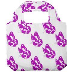 Purple Butterflies On Their Own Way  Foldable Grocery Recycle Bag by ConteMonfrey