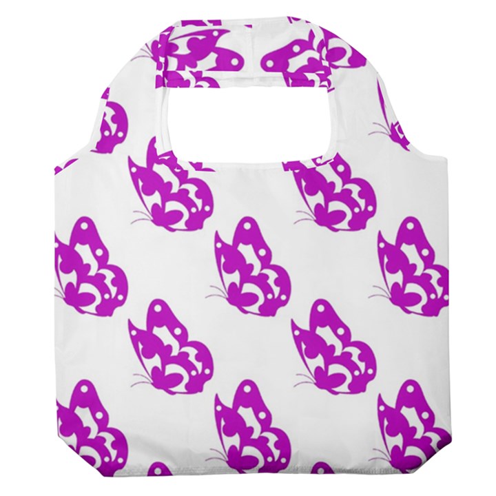 Purple Butterflies On Their Own Way  Premium Foldable Grocery Recycle Bag