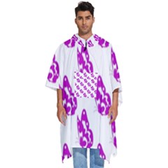 Purple Butterflies On Their Own Way  Men s Hooded Rain Ponchos by ConteMonfrey