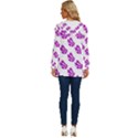 Purple Butterflies On Their Own Way  Long Sleeve Drawstring Hooded Top View4