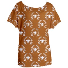 Brown Golden Bees Women s Oversized Tee by ConteMonfrey