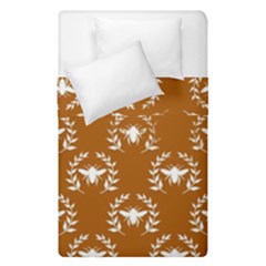 Brown Golden Bees Duvet Cover Double Side (single Size) by ConteMonfrey