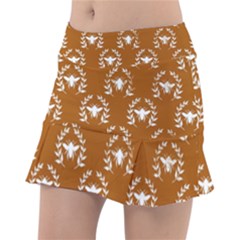 Brown Golden Bees Classic Tennis Skirt by ConteMonfrey