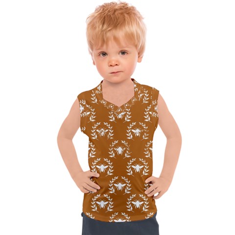 Brown Golden Bees Kids  Sport Tank Top by ConteMonfrey