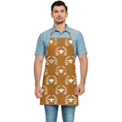 Brown Golden Bees Kitchen Apron by ConteMonfrey