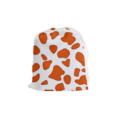 Orange Cow Dots Drawstring Pouch (medium) by ConteMonfrey