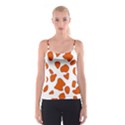 Orange Cow Dots Spaghetti Strap Top View1