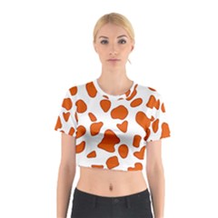 Orange Cow Dots Cotton Crop Top by ConteMonfrey