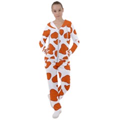 Orange Cow Dots Women s Tracksuit by ConteMonfrey