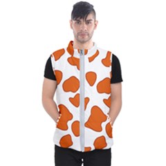 Orange Cow Dots Men s Puffer Vest by ConteMonfrey