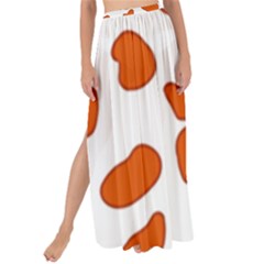 Orange Cow Dots Maxi Chiffon Tie-up Sarong by ConteMonfrey