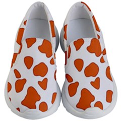 Orange Cow Dots Kids Lightweight Slip Ons by ConteMonfrey