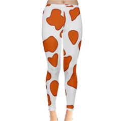 Orange Cow Dots Inside Out Leggings by ConteMonfrey