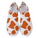 Orange Cow Dots Women s Slip On Sneakers View1