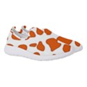 Orange Cow Dots Women s Slip On Sneakers View3