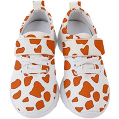 Orange Cow Dots Kids  Velcro Strap Shoes by ConteMonfrey