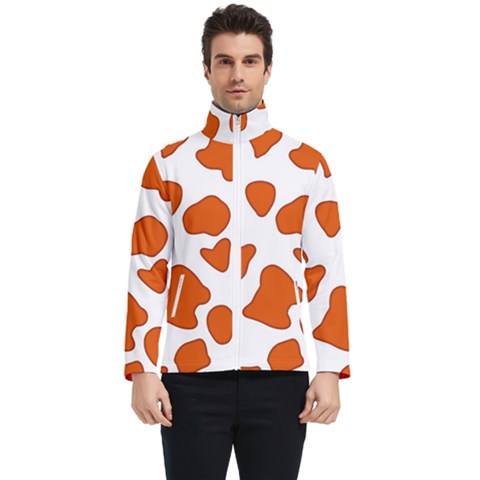 Orange Cow Dots Men s Bomber Jacket by ConteMonfrey