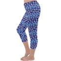 Animal Print - Blue - Leopard Jaguar Dots Small  Capri Winter Leggings  View2