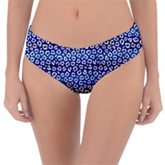 Animal Print - Blue - Leopard Jaguar Dots Small  Reversible Classic Bikini Bottoms by ConteMonfrey