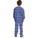 Animal Print - Blue - Leopard Jaguar Dots Small  Kids  Sweatshirt set View4