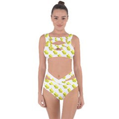 Yellow Butterflies On Their Own Way Bandaged Up Bikini Set  by ConteMonfrey