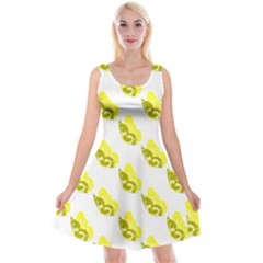 Yellow Butterflies On Their Own Way Reversible Velvet Sleeveless Dress by ConteMonfrey