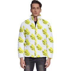 Yellow Butterflies On Their Own Way Men s Puffer Bubble Jacket Coat by ConteMonfrey