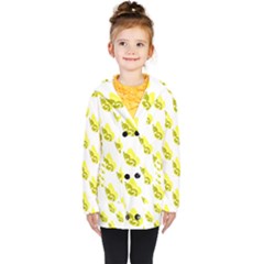 Yellow Butterflies On Their Own Way Kids  Double Breasted Button Coat by ConteMonfrey