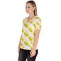 Yellow Butterflies On Their Own Way Women s V-Neck Scrub Top View2