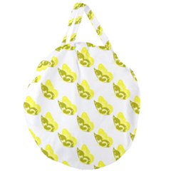 Yellow Butterflies On Their Own Way Giant Round Zipper Tote by ConteMonfrey