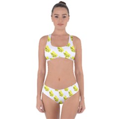 Yellow Butterflies On Their Own Way Criss Cross Bikini Set by ConteMonfrey