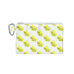 Yellow Butterflies On Their Own Way Canvas Cosmetic Bag (small) by ConteMonfrey