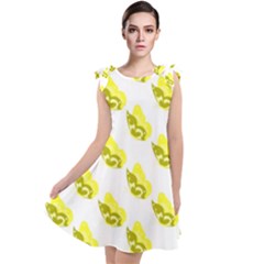 Yellow Butterflies On Their Own Way Tie Up Tunic Dress by ConteMonfrey