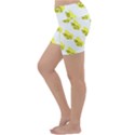 Yellow Butterflies On Their Own Way Lightweight Velour Yoga Shorts View2