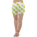 Yellow Butterflies On Their Own Way Lightweight Velour Yoga Shorts View4