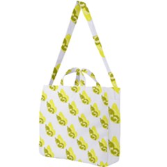 Yellow Butterflies On Their Own Way Square Shoulder Tote Bag by ConteMonfrey