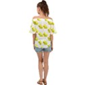 Yellow Butterflies On Their Own Way Off Shoulder Short Sleeve Top View2