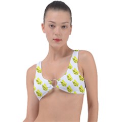 Yellow Butterflies On Their Own Way Ring Detail Bikini Top by ConteMonfrey