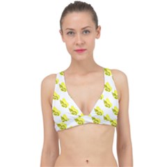 Yellow Butterflies On Their Own Way Classic Banded Bikini Top by ConteMonfrey