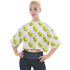 Yellow Butterflies On Their Own Way Mock Neck Tee by ConteMonfrey