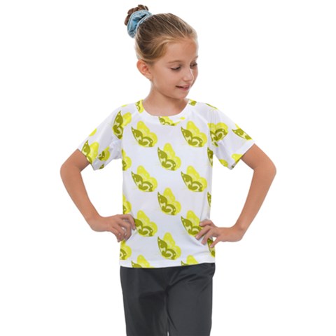 Yellow Butterflies On Their Own Way Kids  Mesh Piece Tee by ConteMonfrey