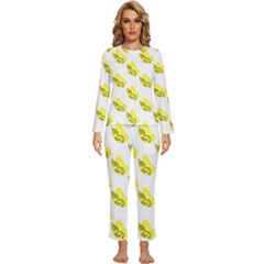 Yellow Butterflies On Their Own Way Womens  Long Sleeve Lightweight Pajamas Set by ConteMonfrey