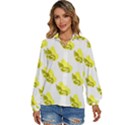 Yellow Butterflies On Their Own Way Women s Long Sleeve Button Down Shirt View1